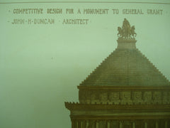 Competitive Design for a Monument to General Grant, 1890, John H. Duncan