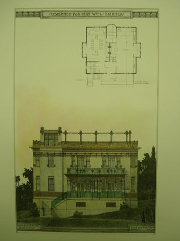 Residence for Mrs. Wm. L. Skinner , New York, NY, 1900, J. Vas & B. de Takach