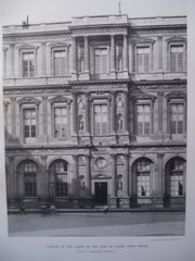 Portion of the Louvre on the Cour du Louvre , Paris, France, EUR, 1892, Levau & Lemercier