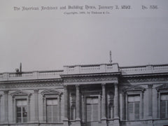 Portion of the Louvre on the Cour du Louvre , Paris, France, EUR, 1892, Levau & Lemercier