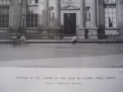 Portion of the Louvre on the Cour du Louvre , Paris, France, EUR, 1892, Levau & Lemercier