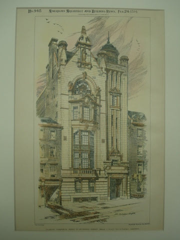 Glasgow Athenaeum on Buchanan Street , Glasgow, Scotland, UK, 1894, J. Burnet, Son & Campbell