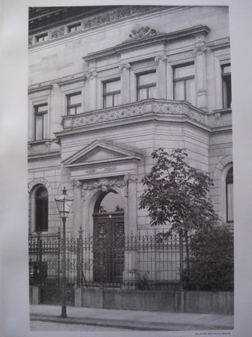 Entrance to the Residence of Herr Gebhard , Leipsic, Saxony, Germany, EUR, 1892, A. Rossbach