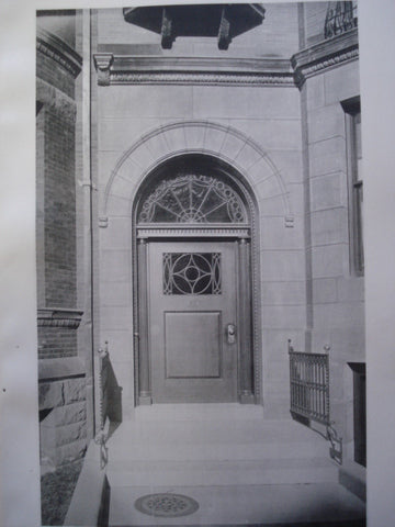 Entrance to the House of Francis B. Rice, Esq. on Beacon Street , Boston, MA, 1892, Fehmer & Page