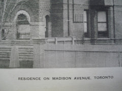 Residence on Madison Avenue , Toronto, CAN, 1891, E.J. Lennox