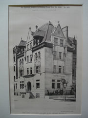 House on the Corner of West Seventy-Sixth Street and West End Avenue , New York, NY, 1894, Lamb and Rich
