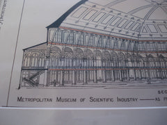 Metropolitan Museum of Scientific Industry- As Proposed for Erection on the Site of the Present Reservoir at 42nd Street, New York, NY, 1877, Vaux and Radford