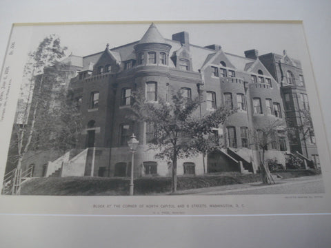 Block at the Corner of North Capitol and B Streets , Washington, DC, 1891, H.L. Page