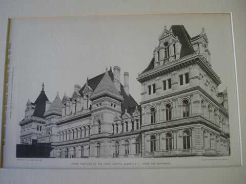 Upper Portions of the State Capitol, Albany, NY, 1893