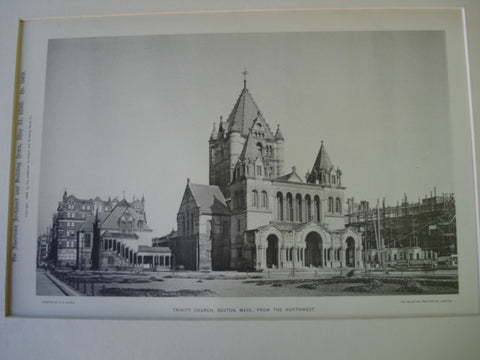 Trinity Church from the Northwest, Boston, MA, 1893, unknown