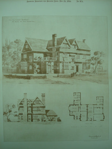 Two Offices for James Bedford, Esq., Headingley, England, UK, 1894, Francis W. Bedford