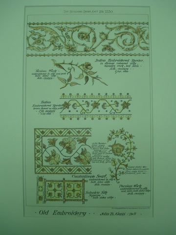 Old Embroidery by John B. Gass, 1880, John B. Gass [Artist]