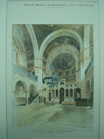 New Greek Church on Rue Bizet , Paris, France, EUR, 1896, M. Vaudremer