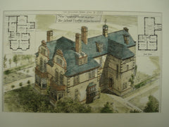 New Master's House for 25 Boys at the Derby School, England, UK, 1882, Ed. John May