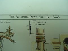 Wrought Iron & Other Old Water Spouts from Various Sources, 1883, Unknown