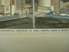 Ornamental Castings in Iron, Mantel Pices & Grates, 1882, Maurice B. Adams