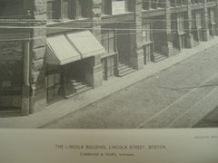 The Lincoln Building, Lincoln Street, Boston, MA, 1887, Cummings & Sears