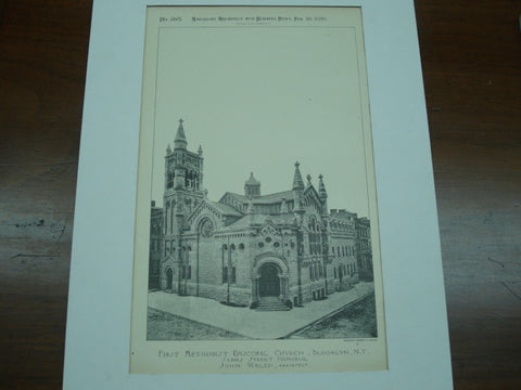 First Methodist Episcopal Church, Brooklyn, NY, 1893, John Welch