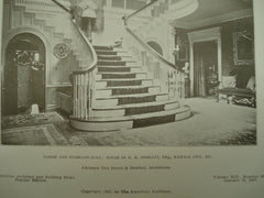 Parlor and Staircase-Hall: House of R.M. Goodlett, Esq., Kansas City, MO, 1907, Adriance Van Brunt & Brother