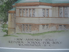 New Assembly Hall for the Reform School for Boys , Washington, DC, 1900, Marsh and Peter