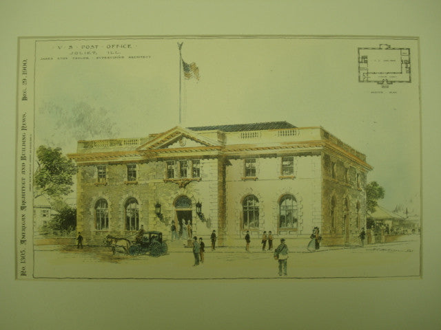 US Post Office , Joliet, IL, 1900, James Knox Taylor