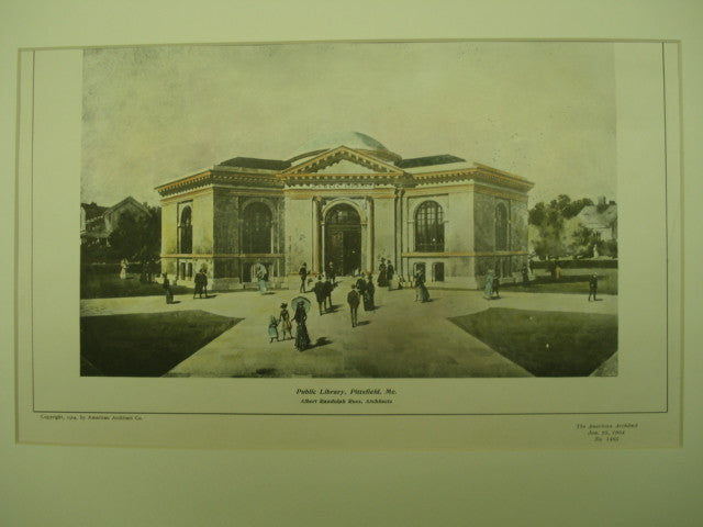 Public Library , Pittsfield, ME, 1904, Albert Randolph Ross