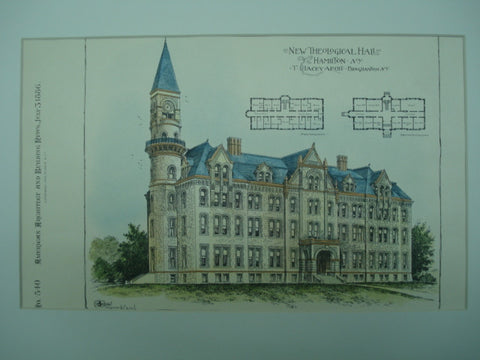 New Theological Hall , Hamilton, NY, 1886, T. I. Lacey