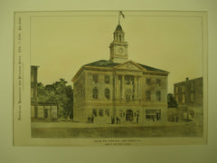 Design for the Town Hall, East Orange, NJ, 1896, James D. Matthews
