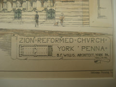Zion Reformed Church , York, PA, 1896, B. F. Willis