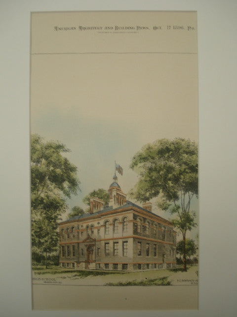 High School , Granite City, IL, 1896, F. C. Bonsack