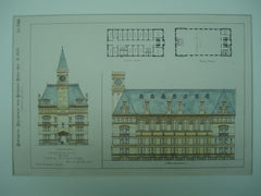 Competitive Design for the Corn Exchange , Baltimore, MD, 1880, Wyatt & Sperry