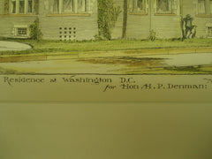 Residence of Hon. H. P. Denman , Washington , DC, 1886, Messrs. Fuller & Wheeler