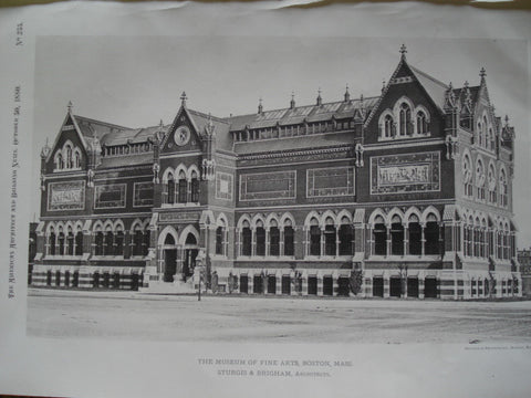 Museum of Fine Arts , Boston, MA, 1880, Sutrgis & Brigham