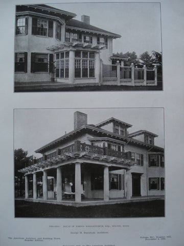 Veranda on the House of Norton Wigglesworth, Esq., Milton, MA, 1906, George H. Ingraham