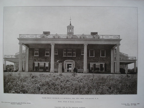 Water Front: House of J.N. Doubleday, Esq., Mill Neck, Long Island, NY, 1906, Kirby, Pettit & Green