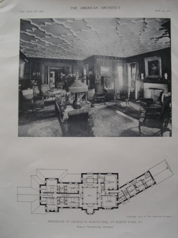 Residence of George W. Elkins, Esq., Elkins Park, PA, 1911, Horace Trumbauer