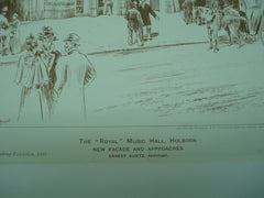 New Facade and Approaches of the Royal Music Hall , Holburn, England, UK, 1897, Ernest Runtz
