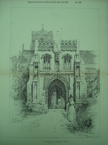 Church Porch, Cley-next-the-Sea, England, UK, 1897, W. Harold Oakley
