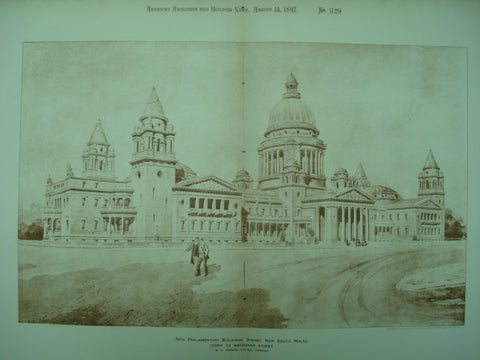 New Parliamentary Buildings , Sydney, New South Wales, AUS, 1897, W. L. Vernon