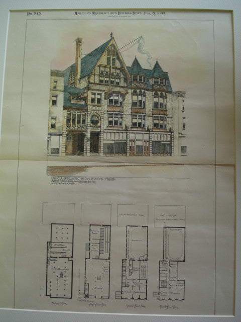 YMCA Building , Middletown, CT, 1893, Cook, Hapgood & Co.