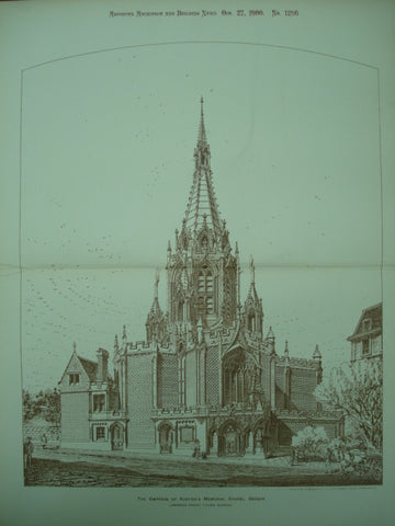 Exterior of the Empress of Austria's Memorial Chapel , Geneva, Switzerland, EUR, 1900, Lawrence Harvey