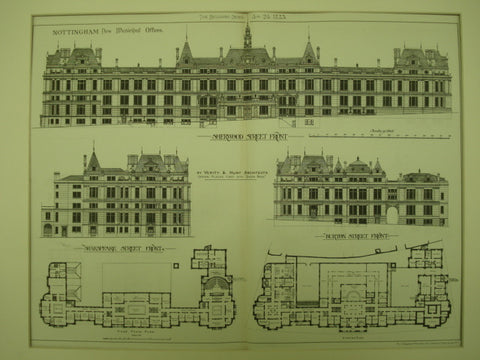 New Municipal Offices , Nottingham, England, UK, 1883, Unknown