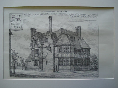 London and St. Katherine Docks Company New Tavern , Victoria Docks, England, UK, 1880, George Vigers & Thos. R. Wagstaff