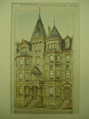 Houses of Horace Billings and H. Tuttle on Commonwealth Avenue , Boston, MA, 1880, Kirby & Lewis