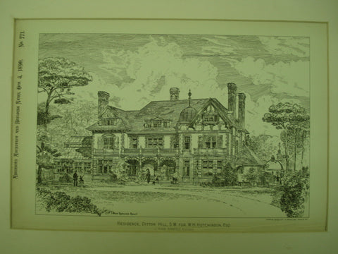Residence for W. H. Hutchinson , Ditton Hill, England, UK, 1890, J. Nixon Horsfield