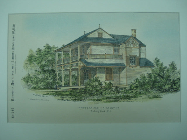 Cottage for U. S. Grant, Jr., Asbury Park, NJ, 1880, Bafsell Jones