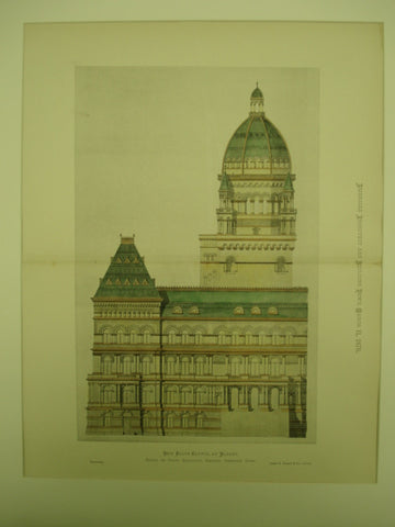 New State Capitol Front Elevation , Albany, NY, 1876, James R. Osgood