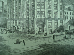 Proposed New Clothing Warehouse on Wellington Street, Leeds, England, UK, 1890, T. Butler Wilson