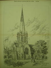 R. W. Knowles Proposed Memorial Church , Colston Bassett, England, UK, 1891, Arthur W. Brewill