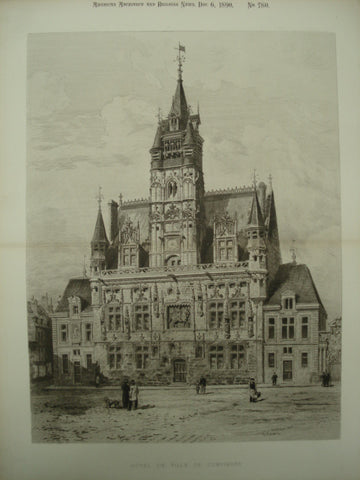 Hotel de Ville , Compiegne, France, EUR, 1890, Unknown